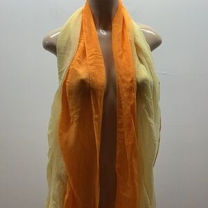 Icon Collection Orange and Yellow Sheer Scarf. New With Tags.